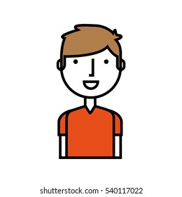 young man avatar character vector illustration design
