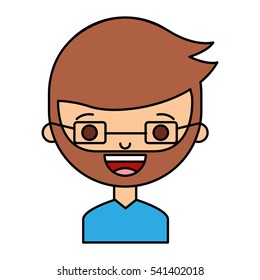 young man avatar character vector illustration design