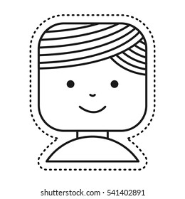 young man avatar character vector illustration design