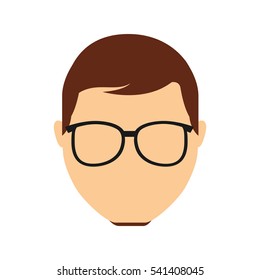 young man avatar character vector illustration design