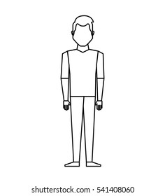 young man avatar character vector illustration design