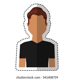 young man avatar character vector illustration design