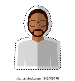young man avatar character vector illustration design