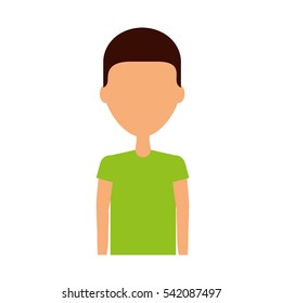young man avatar character vector illustration design