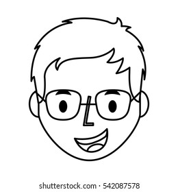 young man avatar character vector illustration design