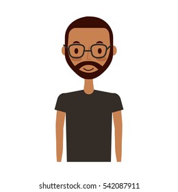 young man avatar character vector illustration design