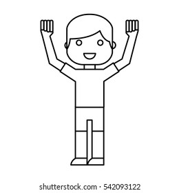 young man avatar character vector illustration design
