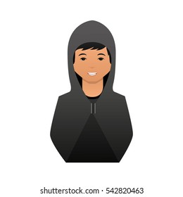 young man avatar character vector illustration design