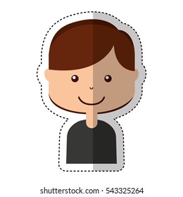 young man avatar character vector illustration design