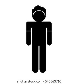 young man avatar character vector illustration design