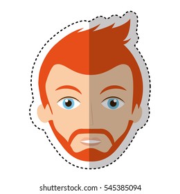 young man avatar character vector illustration design