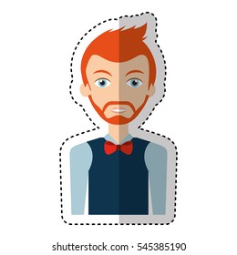 young man avatar character vector illustration design