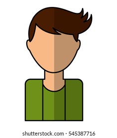 young man avatar character vector illustration design