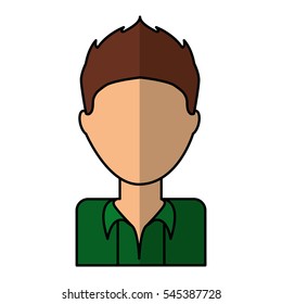 young man avatar character vector illustration design