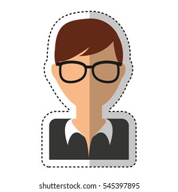 young man avatar character vector illustration design