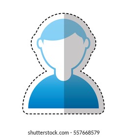 young man avatar character vector illustration design
