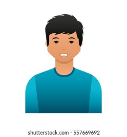 young man avatar character vector illustration design