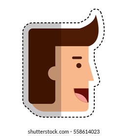 young man avatar character vector illustration design