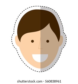 young man avatar character vector illustration design