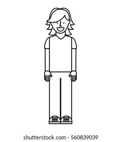 young man avatar character vector illustration design