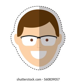 young man avatar character vector illustration design