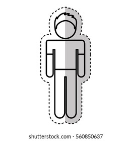 young man avatar character vector illustration design