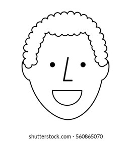 young man avatar character vector illustration design
