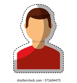 young man avatar character vector illustration design