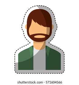 young man avatar character vector illustration design