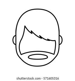 young man avatar character vector illustration design