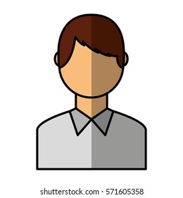 young man avatar character vector illustration design