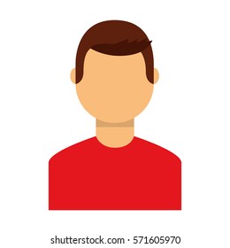 young man avatar character vector illustration design