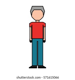 young man avatar character vector illustration design