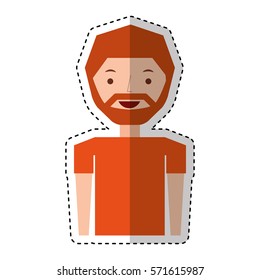 young man avatar character vector illustration design