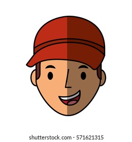 young man avatar character vector illustration design