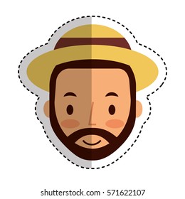 young man avatar character vector illustration design