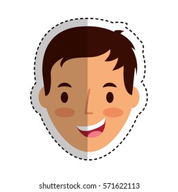 young man avatar character vector illustration design