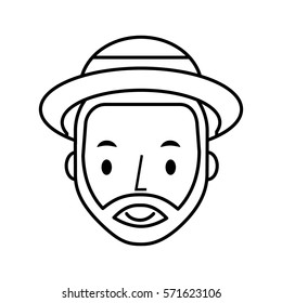 young man avatar character vector illustration design