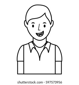 young man avatar character vector illustration design