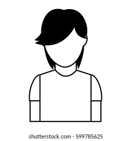 young man avatar character vector illustration design