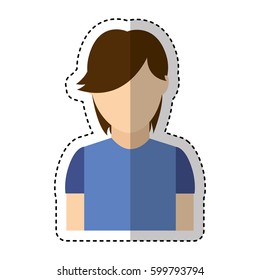 young man avatar character vector illustration design