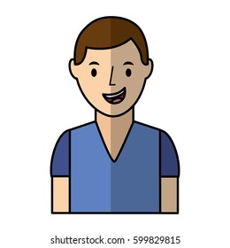 young man avatar character vector illustration design