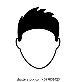 young man avatar character vector illustration design