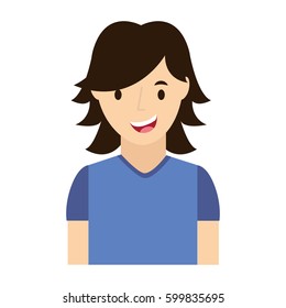 young man avatar character vector illustration design