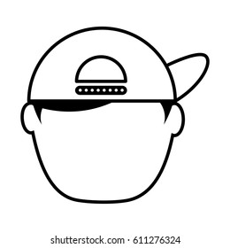 young man avatar character vector illustration design