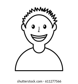 young man avatar character vector illustration design
