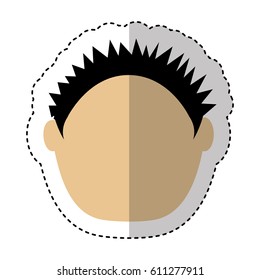 young man avatar character vector illustration design