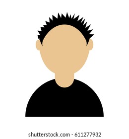 young man avatar character vector illustration design