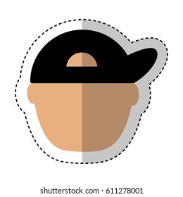young man avatar character vector illustration design