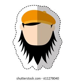 young man avatar character vector illustration design